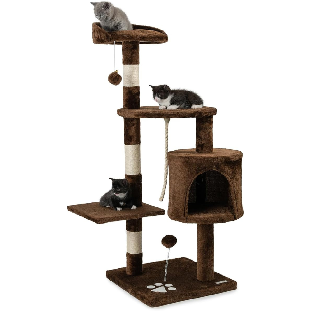 Árbol Rascador para Gatos 112 cm Lionto Marrón