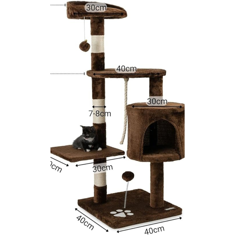 Árbol Rascador para Gatos 112 cm Lionto Marrón