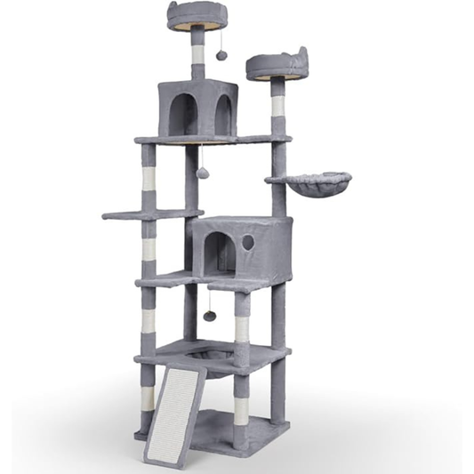 Árbol Rascador Gigante para Gatos VOUNOT 215 cm Gris