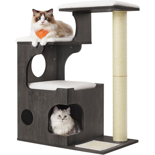 Árbol Rascador para Gatos FEANDREA 86 cm Gris Niebla